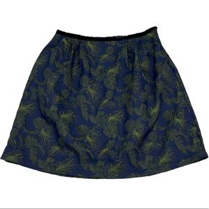 Max Studio Skirt Full Blue Green Floral NWT Size 14